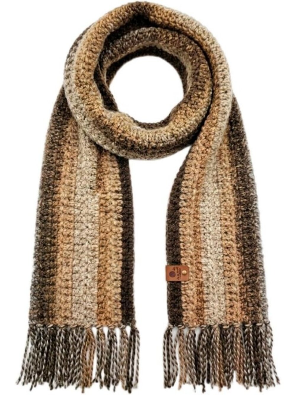 Luxury Hand-Crocheted Scarf Set with Tassels | Cozy, Stylish Winter Accessory